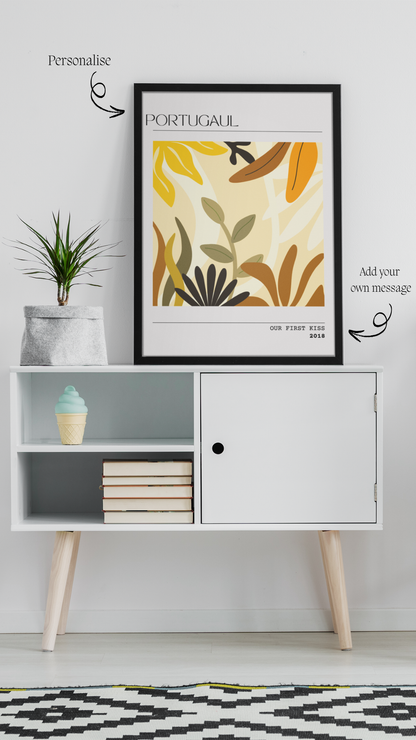 Portugal Serenity - Personalised Botanical Art Print