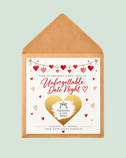 Personalised Date Night Scratch Reveal Card