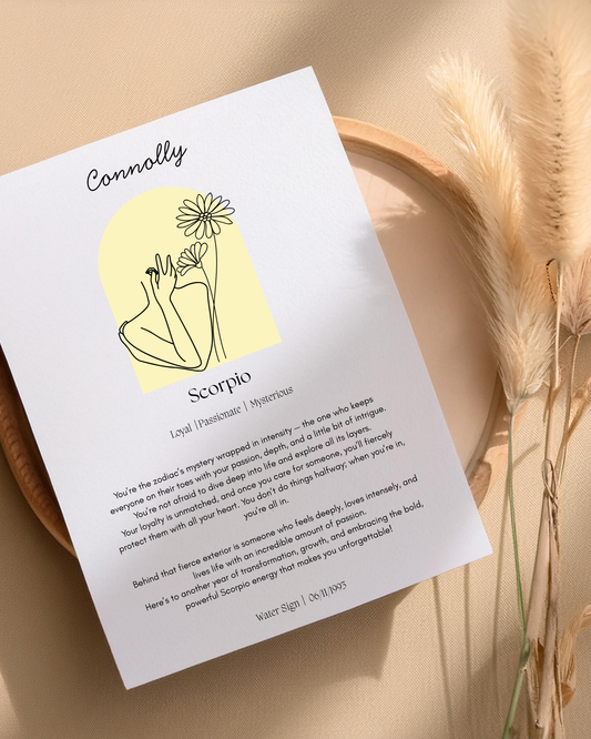 Personalised Scorpio Zodiac Print