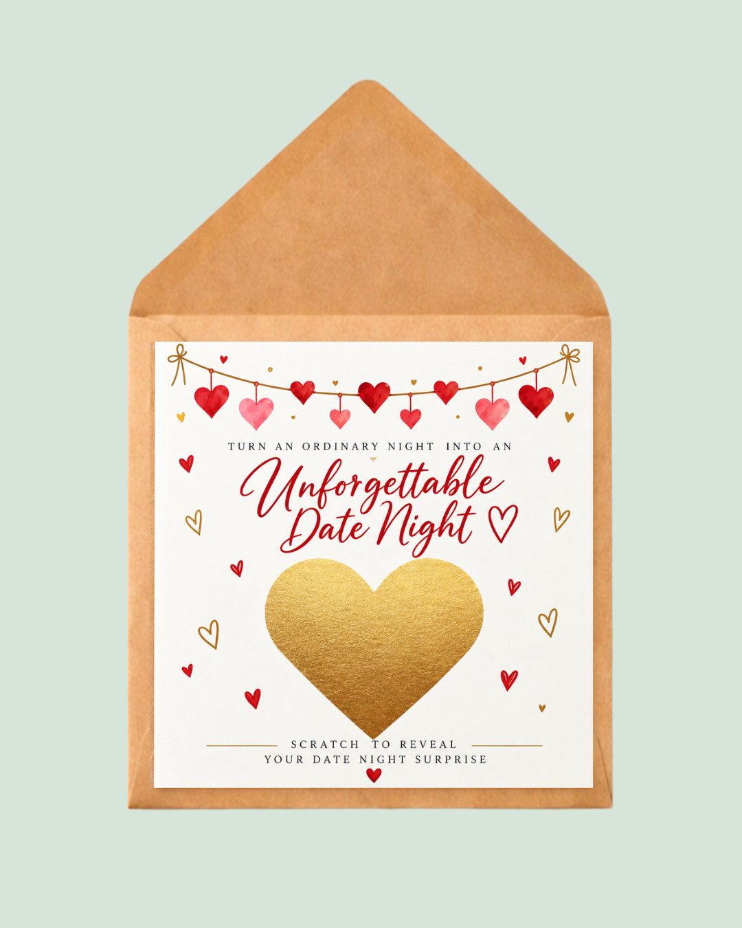 Personalised Date Night Scratch Reveal Card