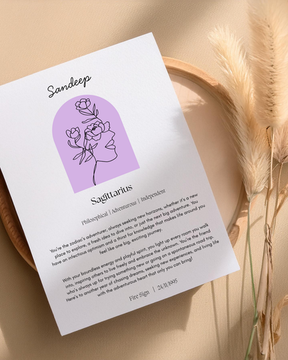 Personalised Sagittarius Zodiac Print