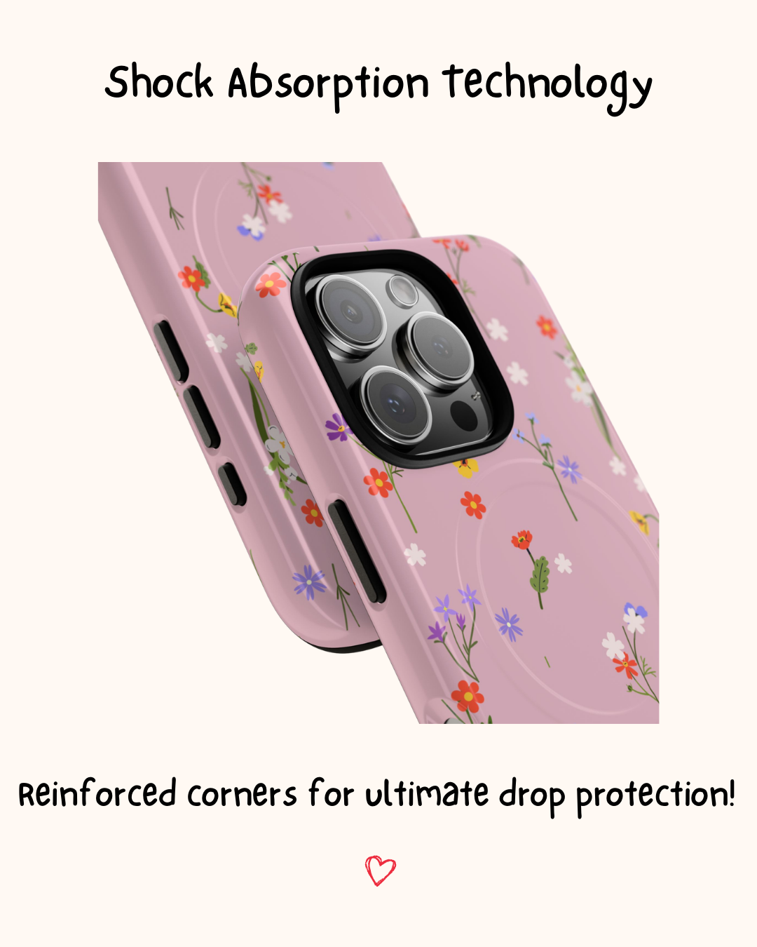 Pink Ditsy Magnetic Phone Case 🌸🌷✨