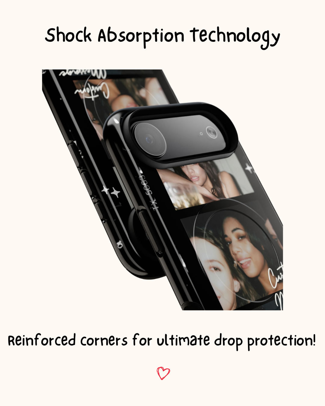 Personalised Polaroid Strip Magnetic iPhone Case 🖤