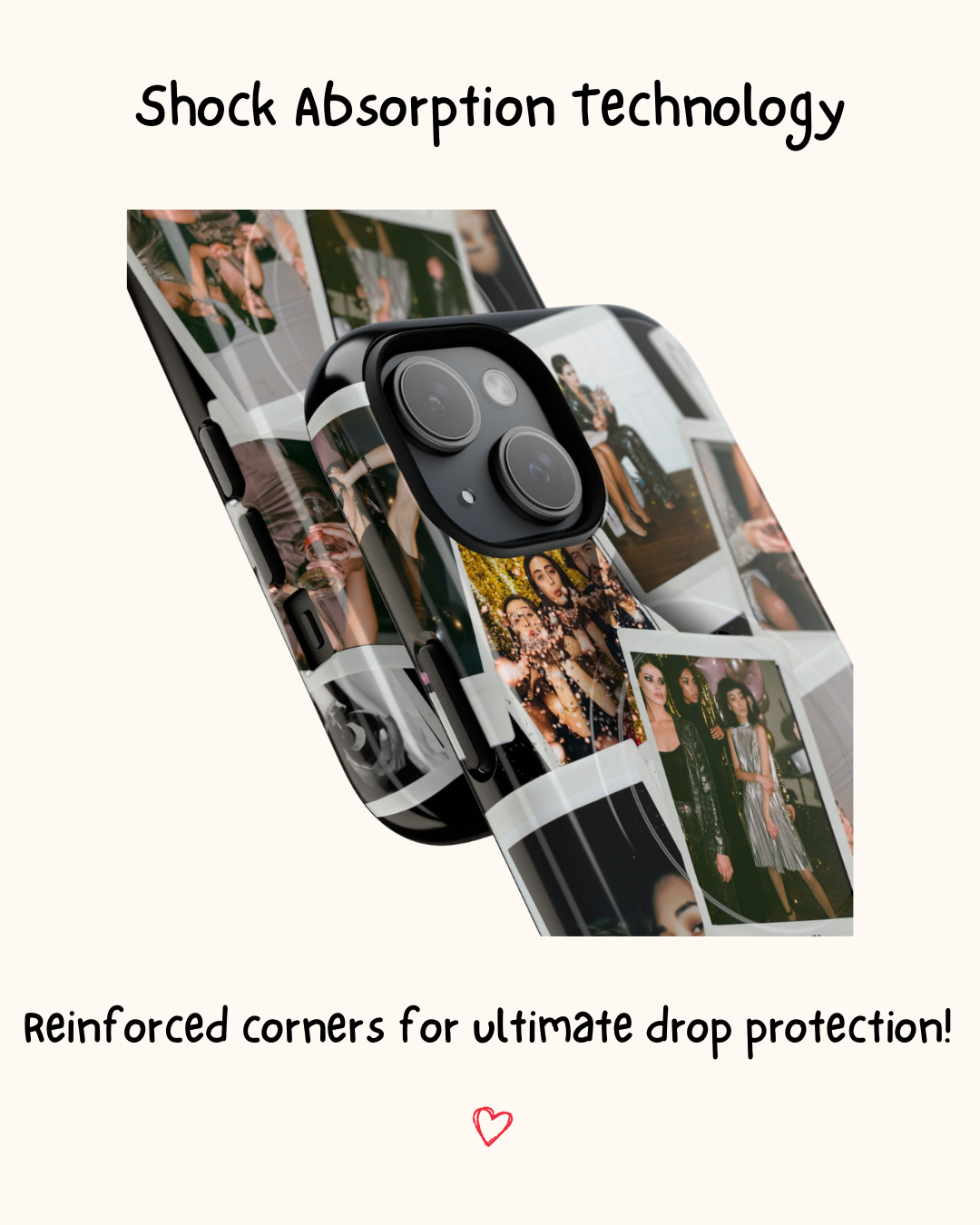Personalised Polaroid Photo Collage IPhone Case ❤️