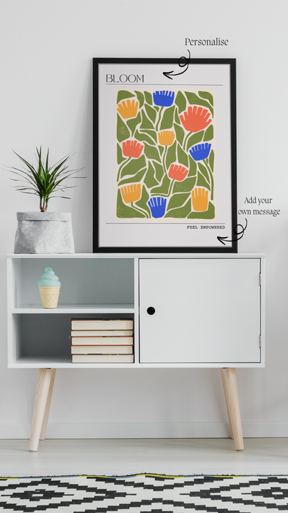 Personalised Empowerment Floral Art Print