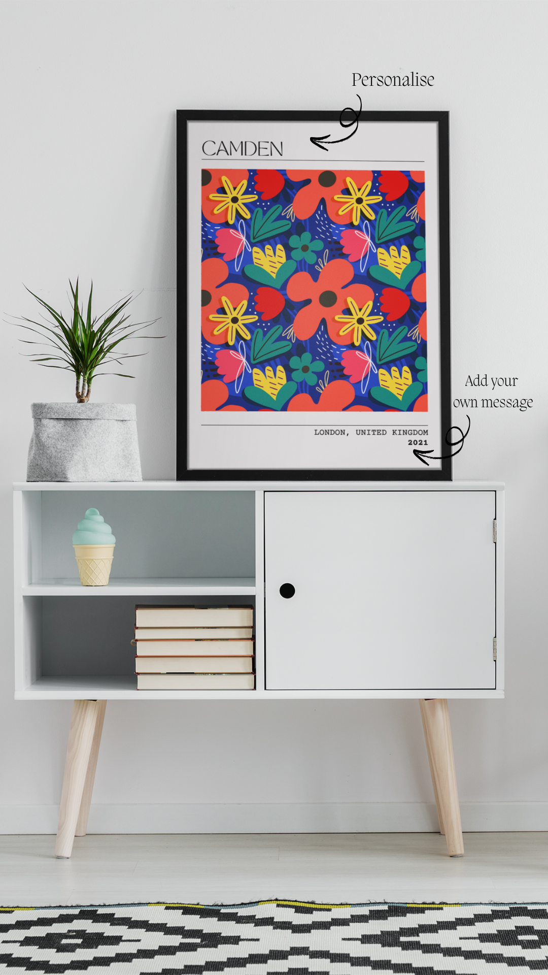 Personalised Floral Art Print