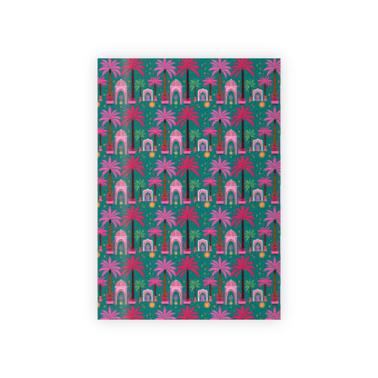 Colourful palm tree wrapping paper