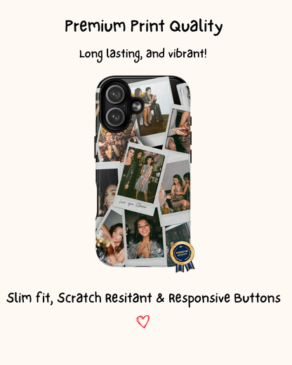 Personalised Polaroid Photo Collage IPhone Case ❤️