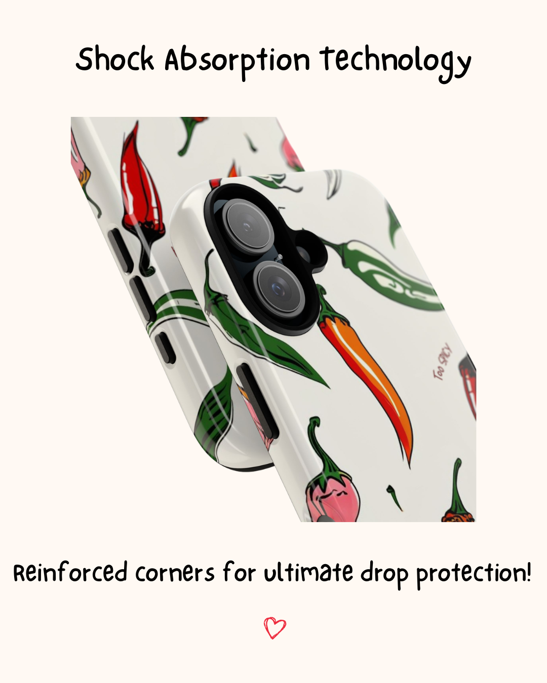 Too Hot Too Spicy Colourful Chilli Phone Case 🔥