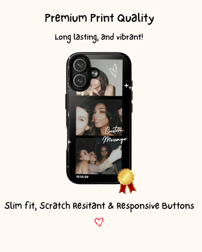 Personalised Polaroid Strip Magnetic iPhone Case 🖤