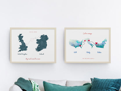 Personalised location love map
