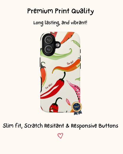 Too Hot Too Spicy Colourful Chilli Phone Case 🔥