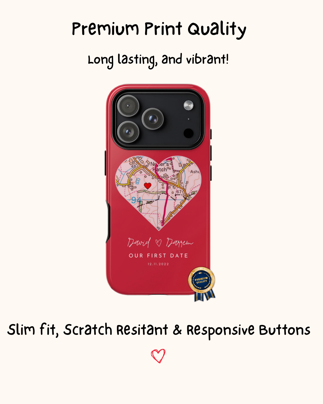 Personalised Where You Said Yes Map Phone Case  🗺️
