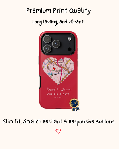 Personalised Where You Said Yes Map Phone Case  🗺️
