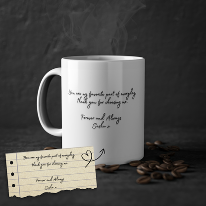 Handwritten Note Mug