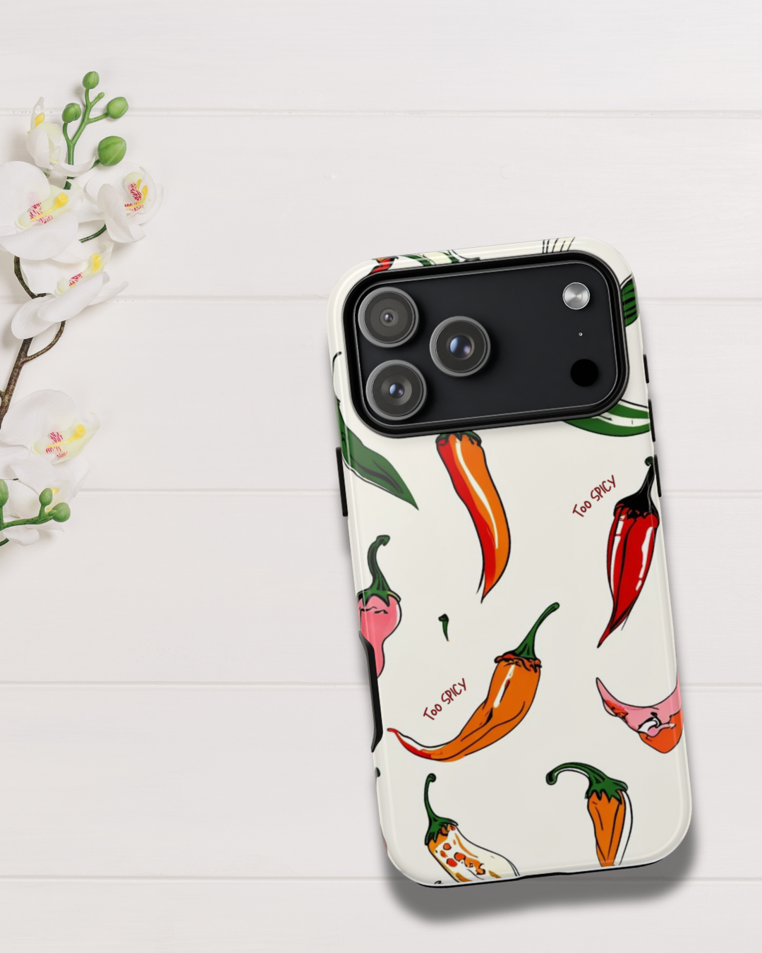 Too Hot Too Spicy Colourful Chilli Phone Case 🔥