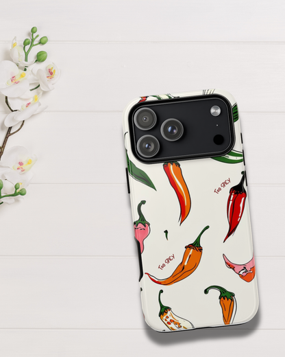 Too Hot Too Spicy Colourful Chilli Phone Case 🔥