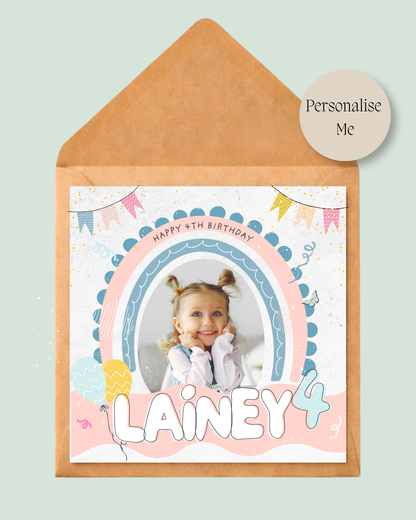 Personalised Child's Birthday Card