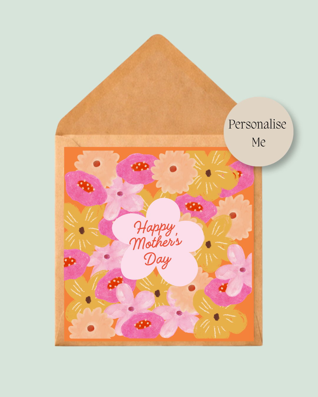 Personalised Floral Mother's Day Card
