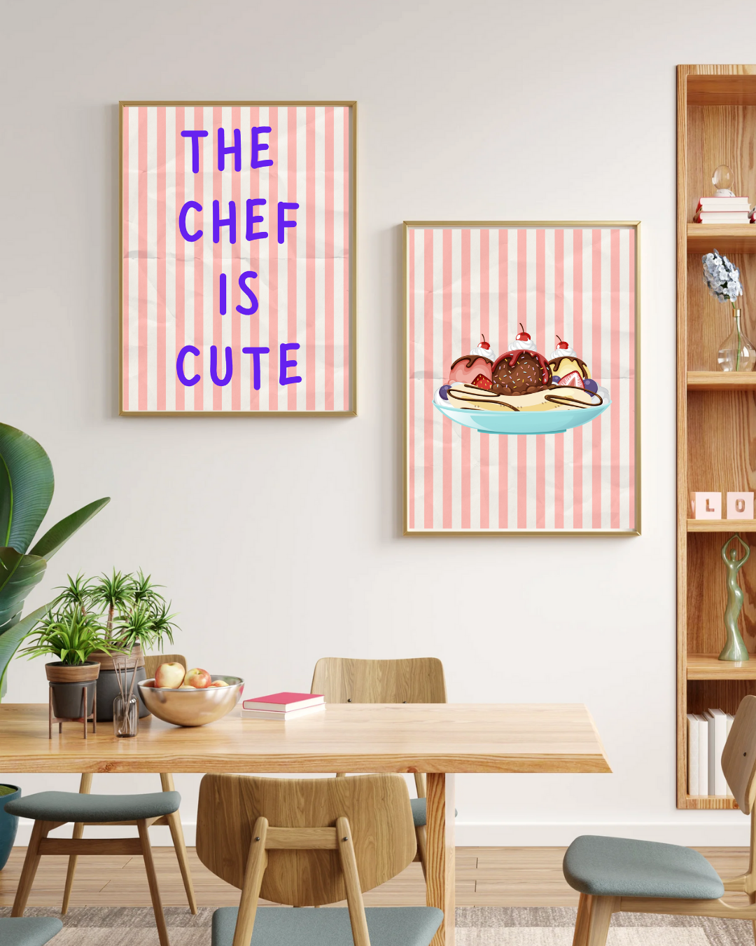 Personalised Sweet Kitchen Wall Art Set