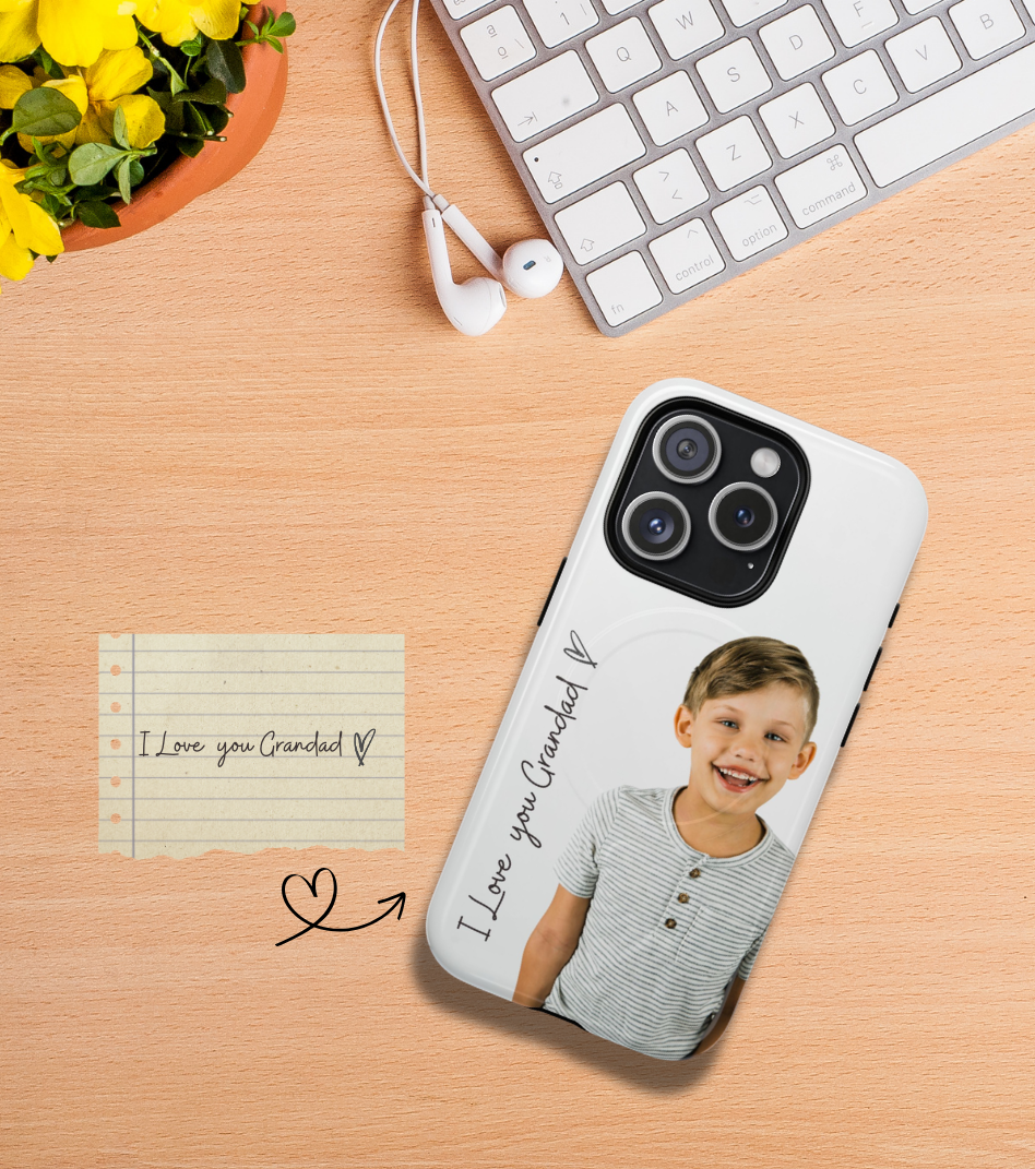 Personalised Handwriting iPhone Case with Photo 💛