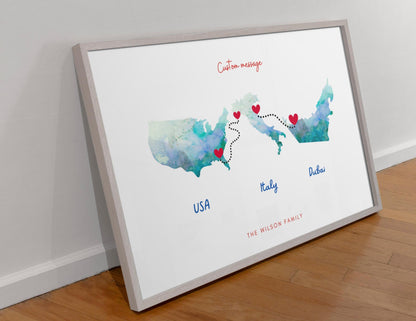 Personalised location love map