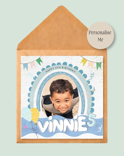 Personalised Child's Photo Birthday Card