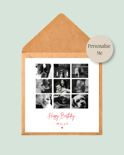 Personalised Photo Collage Card