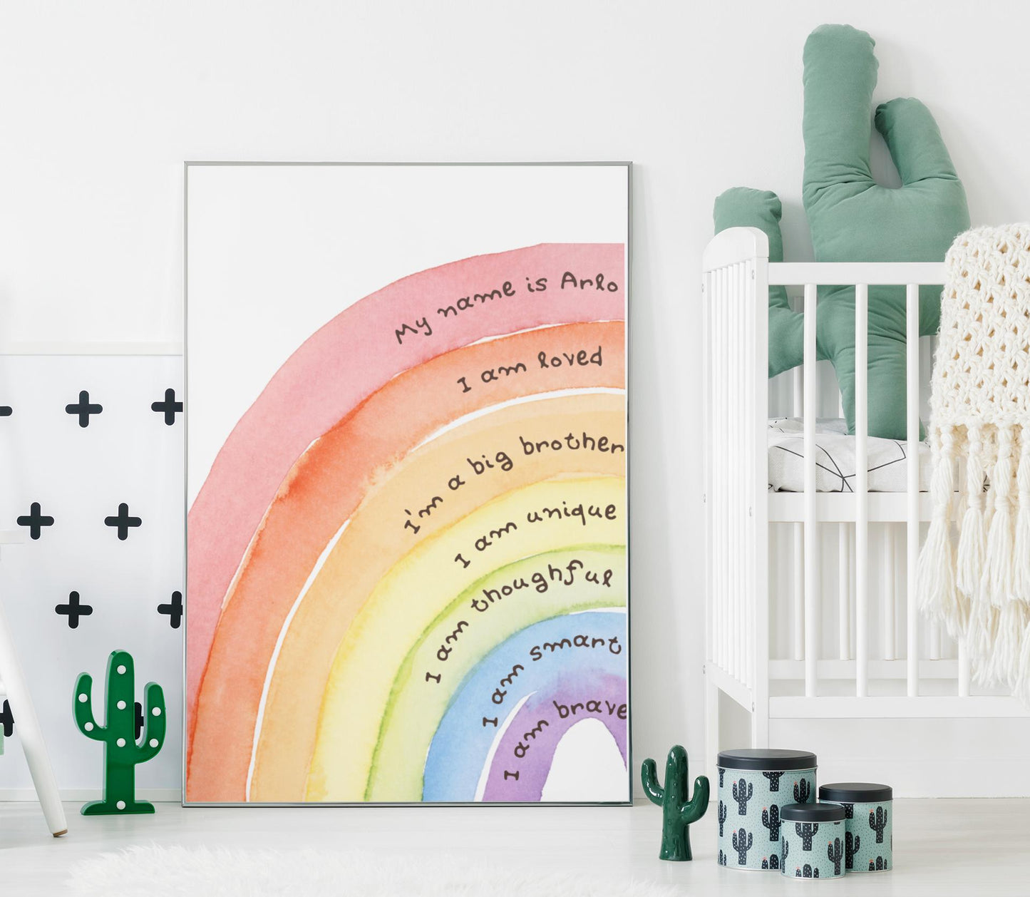 Personalised Children's Positive Affirmation Rainbow