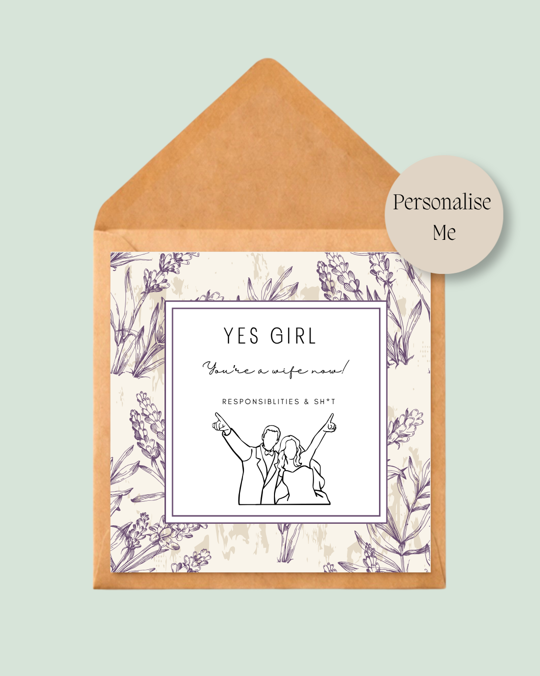 Funny Congratulations Wife Card