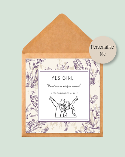Funny Congratulations Wife Card