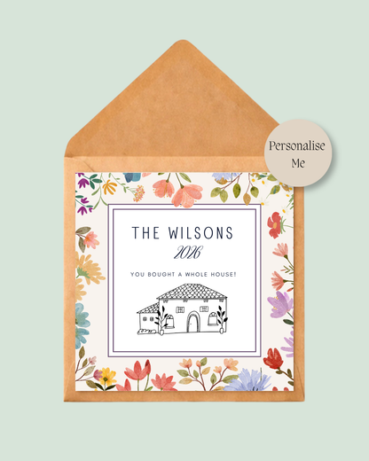 Personalised New Home Card