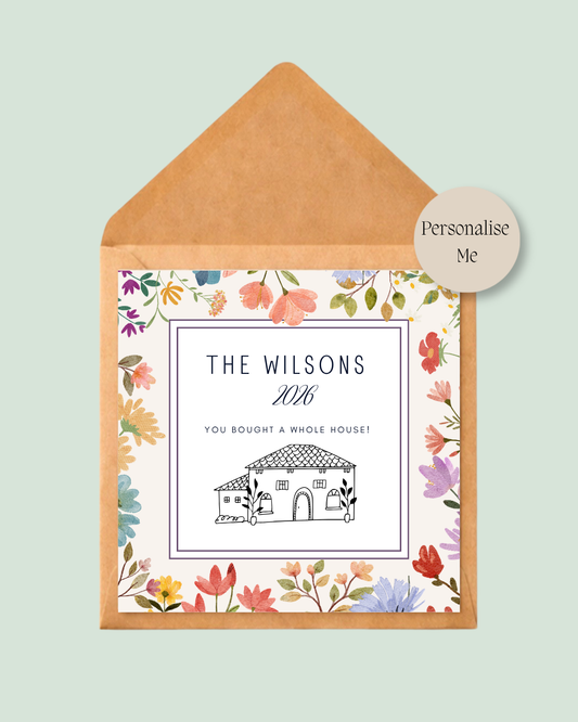 Personalised New Home Card