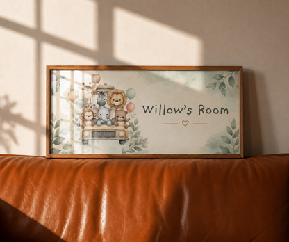 Safari Storybook Custom Made Name Sign