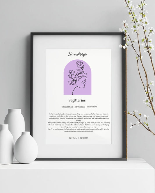Personalised Sagittarius Zodiac Print