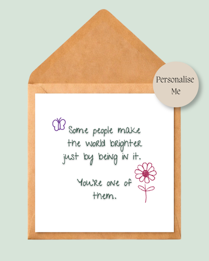 Personalised Handwritten Note - Keepsake Card