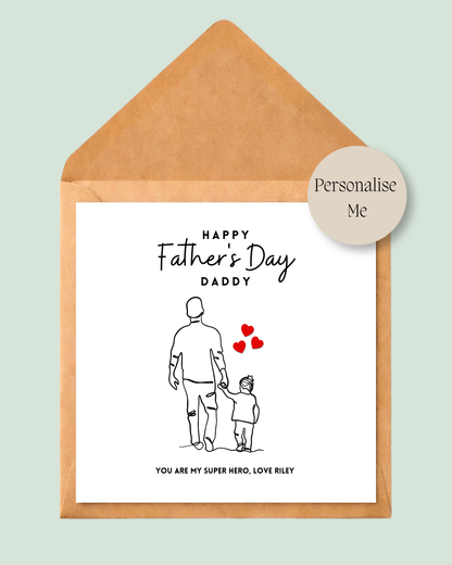 Personalised Happy Father's Day Dad