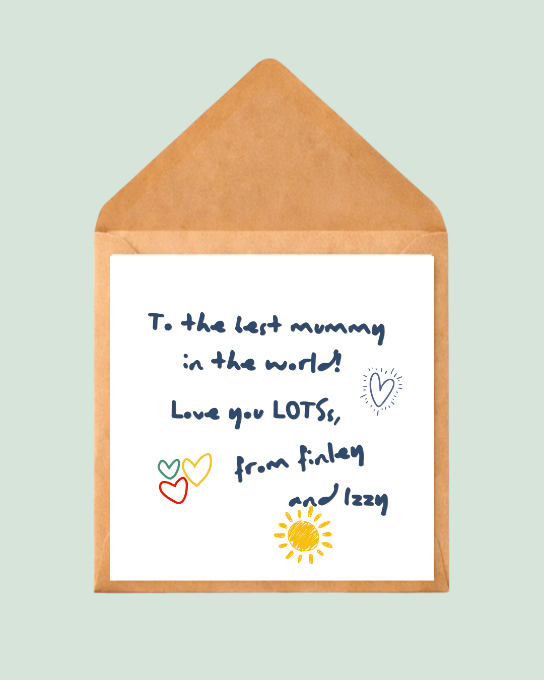 Personalised Handwritten Note - Keepsake Card