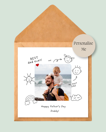 Personalised Happy Birthday Dad Card