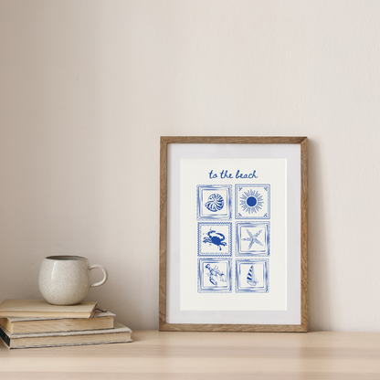 Coastal Seashell & Sailboat Wall Art