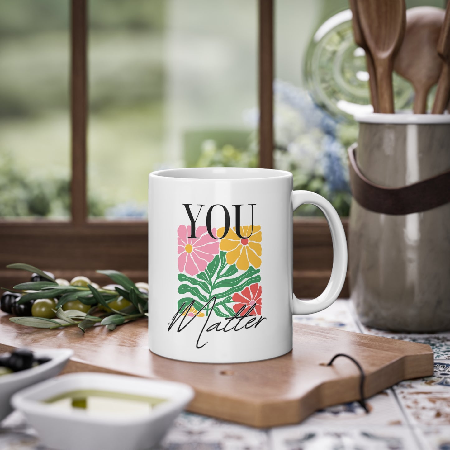 Floral You Matter Affirmation Mug 🌻