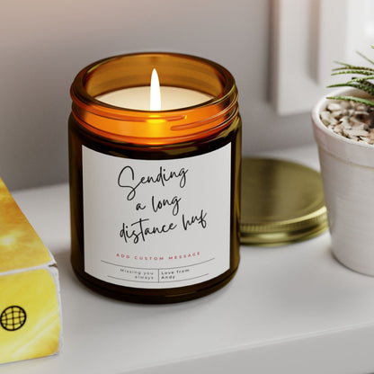 A long distance hug candle