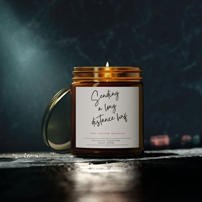 A long distance hug candle