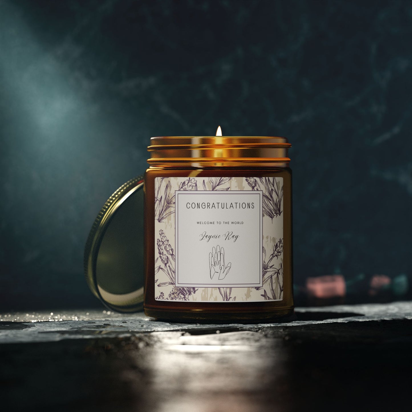 Personalised Congratulations New Born Candle