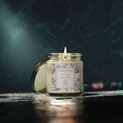 Personalised Congratulations New Born Candle