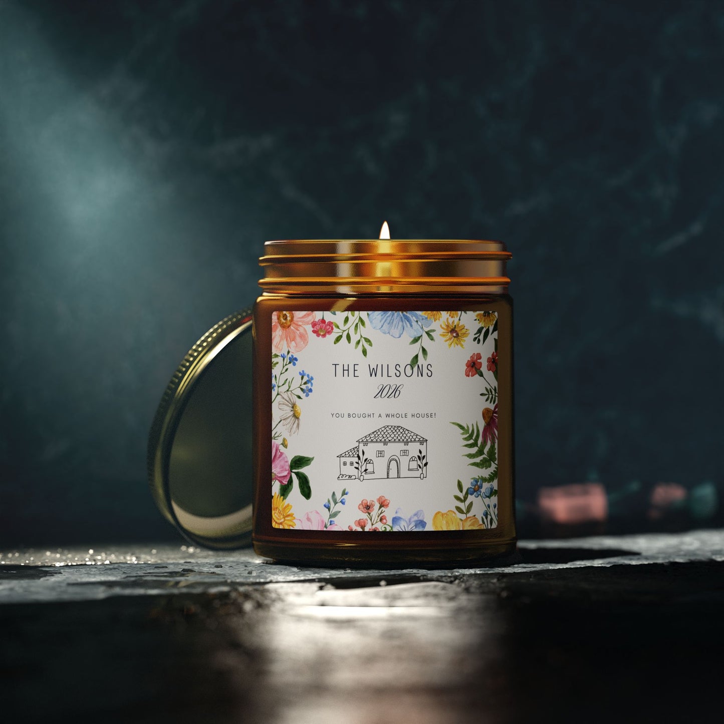 Personalised New Home Candle, Housewarming Gift