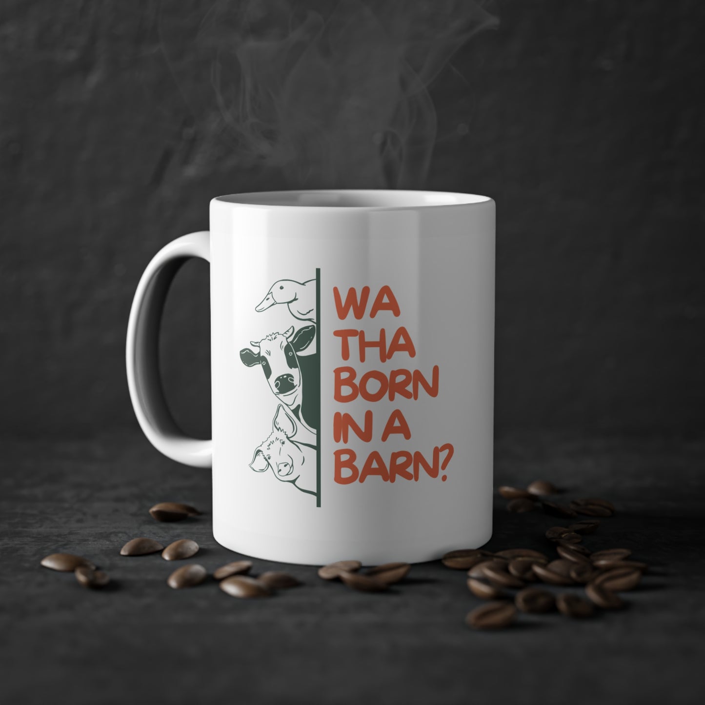 Wa Tha Born in a Barn Mug