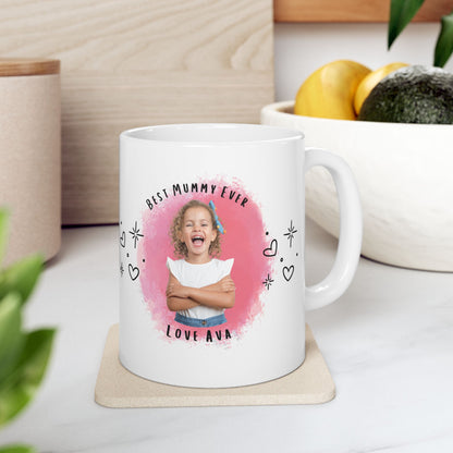 Best Daddy Ever Personalised Mug with Child’s Photo 💙💖