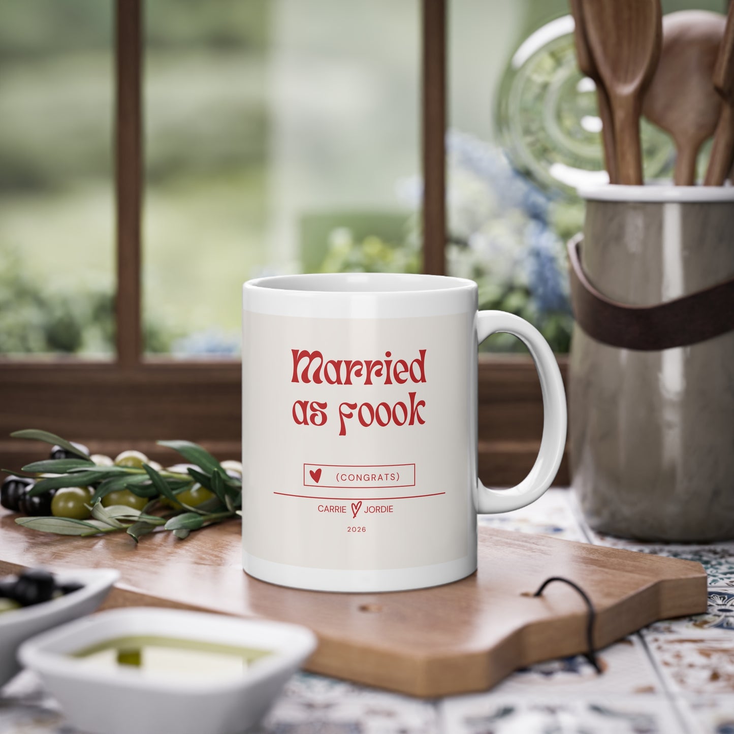 Married as Foook Mug, Personalised Milestone Gift
