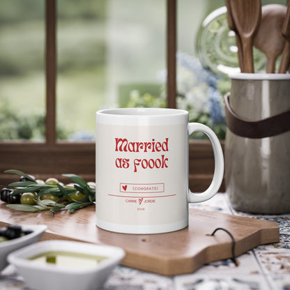 Married as Foook Mug, Personalised Milestone Gift